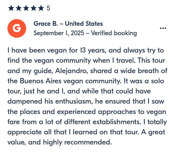 Testimonials about us. Here are some of the recent reviews about our tour and transfers services in Buenos Aires.