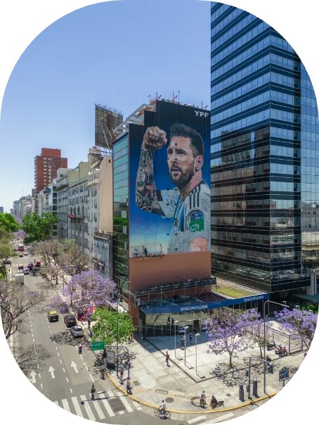Passeio guiado de Messi em Buenos Aires. Visite 5 bairros que prestam homenagem a Messi com murais, estátuas e arte de rua.