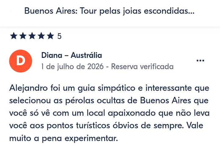 Avaliações dos nossos passageiros dos nossos serviços em Buenos Aires. Seus comentários refletem melhor quem somos e o que oferecemos.